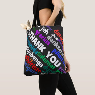 Veelvoudige manieren om Dank u in Vele Talen T te Tote Bag