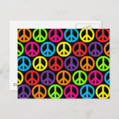 Veelvoudige Multicolor Vredessignalen Briefkaart (Voorkant / Achterkant)