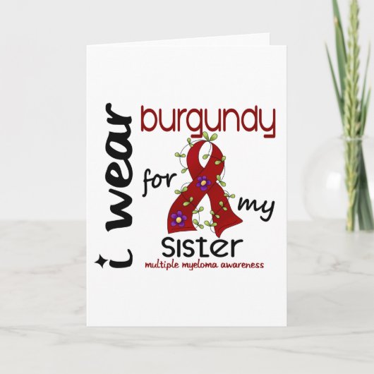 Veelvoudige Myeloma I DRAAG BOURGONDIË VOOR MIJN Kaart (Voorkant)