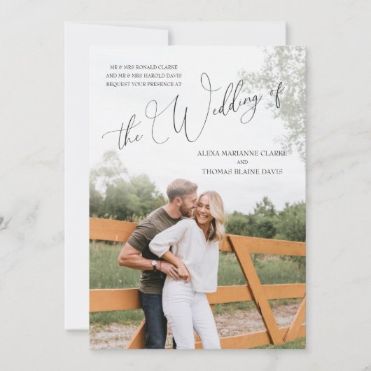 Veelvoudige uitnodiging voor het bruiloft van de F (Voorkant)