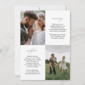 Veelvoudige uitnodiging voor het bruiloft van de F (Achterkant)