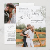 Veelvoudige uitnodiging voor het bruiloft van de F (Voorkant / Achterkant)