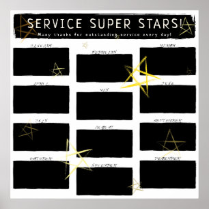 Veelvoudige werknemer van de poste van de maandfot poster