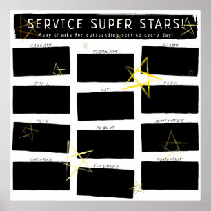 Veelvoudige werknemer van de vertoning van de maan poster