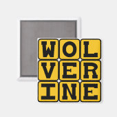 Veelvraat, woest zoogdier magneet (Voorkant / Achterkant)