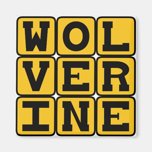 Veelvraat, woest zoogdier magneet (Voorkant)