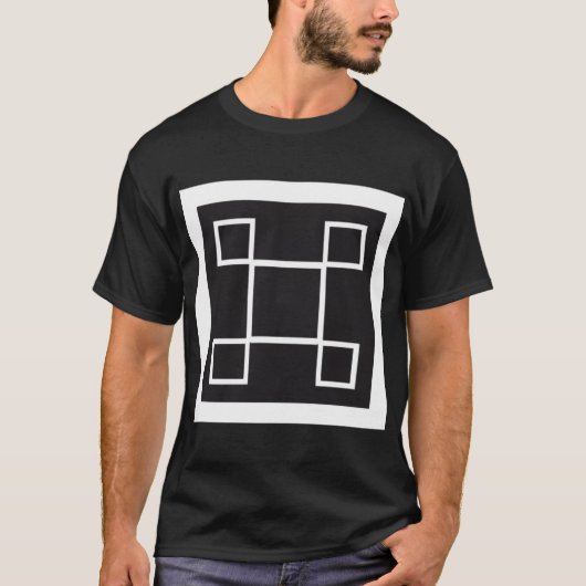 Veelzijdig Abstract Design T-shirt, zwart en wit T-shirt (Voorkant)