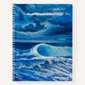 Veelzijdig Blauw Water Kunst Notitieboek (Voorkant)