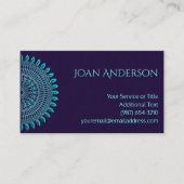 Veelzijdig Blauwgroen Mandala Visitekaartje (Voorkant)