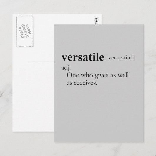 Veelzijdig (definitie) briefkaart (Voorkant / Achterkant)