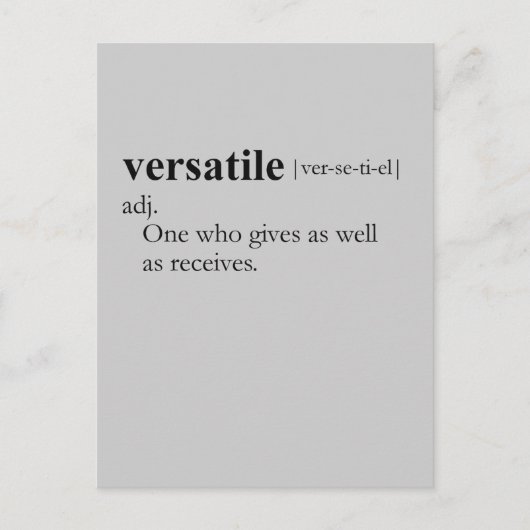 Veelzijdig (definitie) briefkaart (Voorkant)