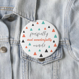 Veelzijdig doordacht, driekwartpatrooncitaat ronde button 4,0 cm