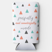 Veelzijdig doordacht, driekwartpatrooncitaat seltzer blikjeskoeler (Voorkant)