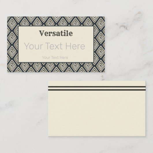 Veelzijdig hedendaags visitekaartje (Voorkant / Achterkant)