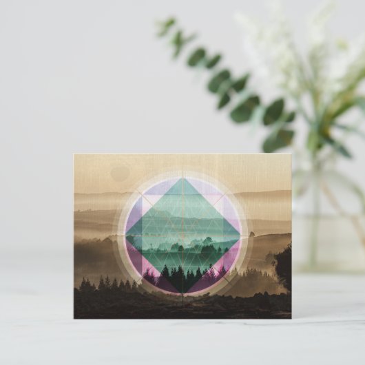 Veelzijdig landschap briefkaart (Staand voorkant)