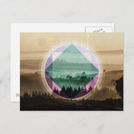 Veelzijdig landschap briefkaart (Voorkant / Achterkant)