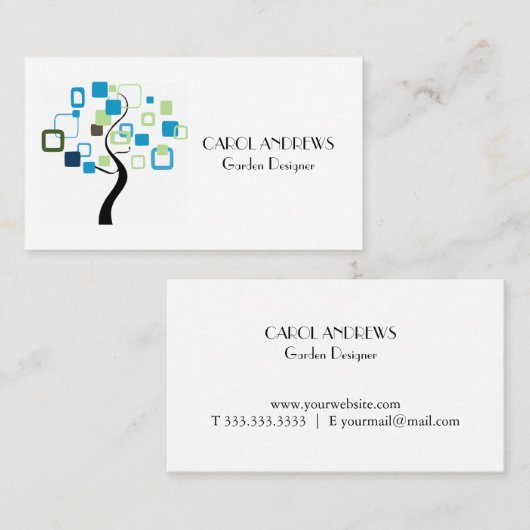 Veelzijdig Tree Design Visitekaartje (Voorkant / Achterkant)