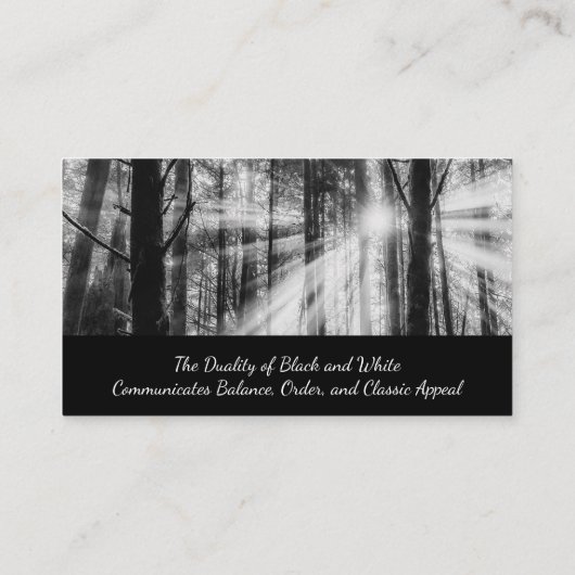 Veelzijdig zwart-wit landschap visitekaartje (Achterkant)