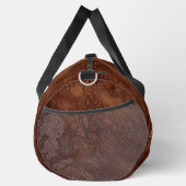 Veelzijdige Bruine Lederen Look Travel Duffel Bag Plunjezak (Rechts)