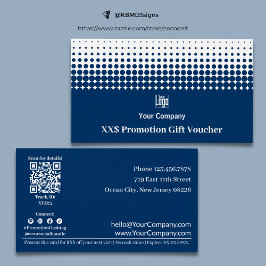 Veelzijdige Business Promo Blue Gift Voucher Kaart