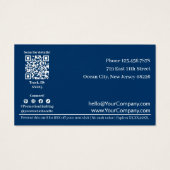 Veelzijdige Business Promo Blue Gift Voucher Kaart (Achterkant)