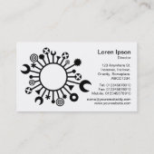 Veelzijdige cirkel - zwart op wit visitekaartje (Achterkant)