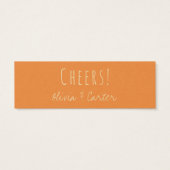 Veelzijdige Drink in crème, Sinaasappel en staal Mini Visitekaartjes (Achterkant)