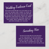 Veelzijdige, eenvoudige, dagelijkse bruiloft het d informatiekaartje (Voorkant / Achterkant)