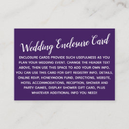 Veelzijdige, eenvoudige, dagelijkse bruiloft het d informatiekaartje