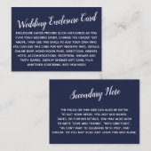 Veelzijdige, eenvoudige DIY-bruiloft Blue Informatiekaartje (Voorkant / Achterkant)