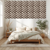 Veelzijdige geometrisch bruine en witte geruite Te Tegeltje