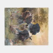 Veelzijdige jachthonden fleece deken (Voorkant (Horizontaal))