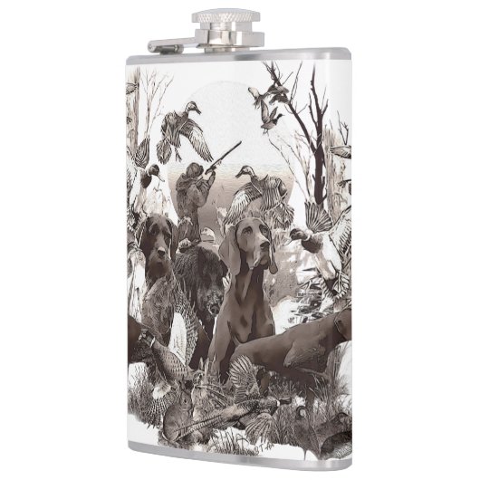 Veelzijdige jachthonden heupfles (Links)