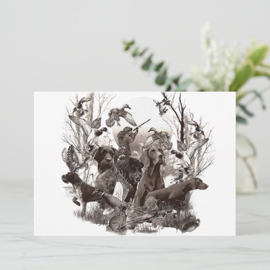 Veelzijdige jachthonden kaart (Staand voorkant)