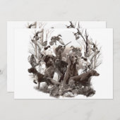 Veelzijdige jachthonden kaart (Voorkant / Achterkant)