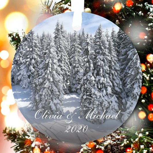 Veelzijdige kerstfoto en tweeslachtige tekst ornament