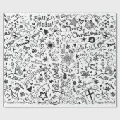 Veelzijdige kersttalen cadeaupapier (Vlak)