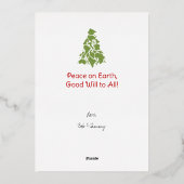 Veelzijdige kersttalen folie feestdagenkaart (Achterkant)