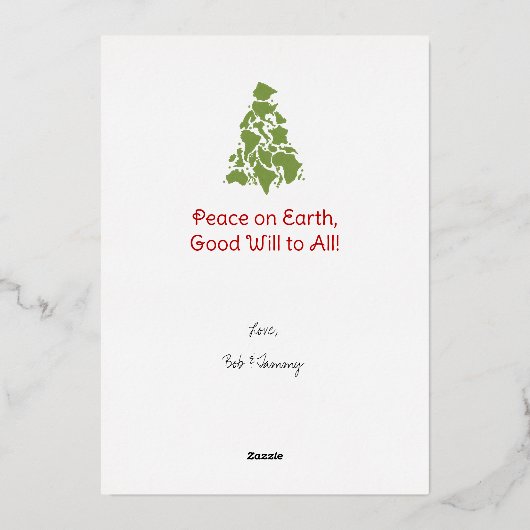 Veelzijdige kersttalen folie feestdagenkaart (Achterkant)