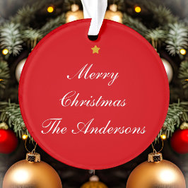 Veelzijdige kersttekst rode afbeelding met twee zi ornament