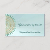 Veelzijdige Mint Green en Gold Mandala Visitekaartje (Achterkant)