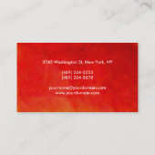 Veelzijdige rode Abstracte kunst Visitekaartje (Achterkant)