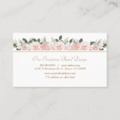 Veelzijdige Roze Rozen Bloemen Rand Visitekaartje (Achterkant)