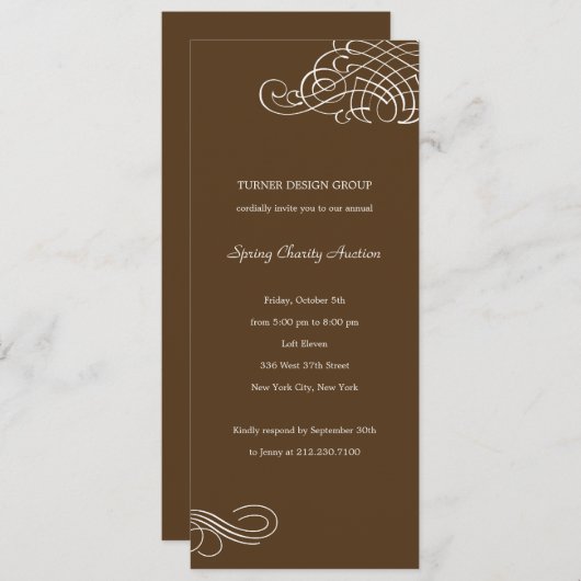 Veelzijdige Scroll Corporate/Business Party nodigt Kaart (Voorkant / Achterkant)