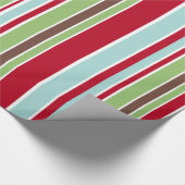 Veelzijdige vakantie rode, groene, blauwe en bruin cadeaupapier (Hoek)