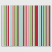 Veelzijdige vakantie rode, groene, blauwe en bruin cadeaupapier (Vlak)