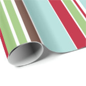 Veelzijdige vakantie rode, groene, blauwe en bruin cadeaupapier (Rol Hoek)