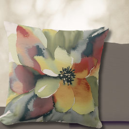 Veelzijdige Waterverf Floral Pillow Kussen