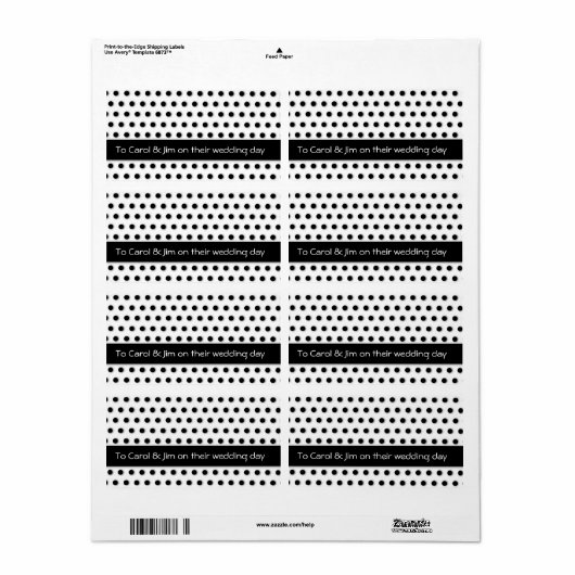 Veelzijdige zwarte Stippen! Etiket (Full Sheet)