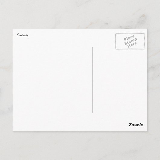 Veenbessen feestelijk rood briefkaart (Achterkant)